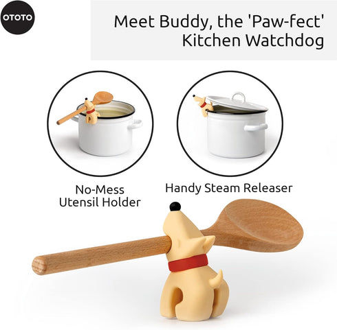 Funny Spoon Holder by OTOTO - Spoon Rest for Stove Top, Cool Kitchen Gadgets and Gifts