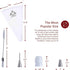 KITCHTIC Piping Bag Set, 6 Pieces Large Reusable Cotton, Includes Nozzles, Adapter, Cleaning Brush & E-Book