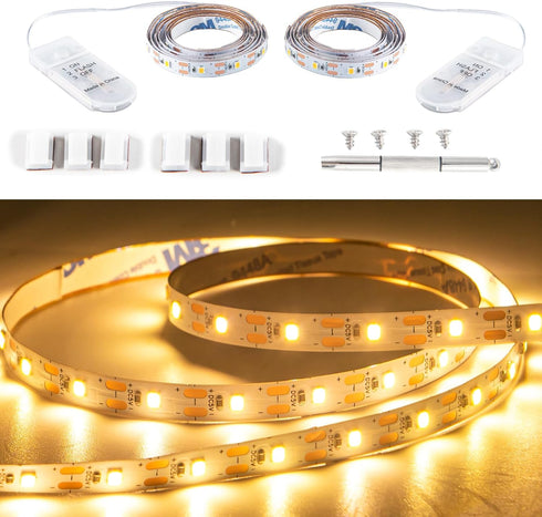 2 Pack Battery Operated LED Light Strip, 1.6FT/1PCS 60 LEDs Firefly Starry