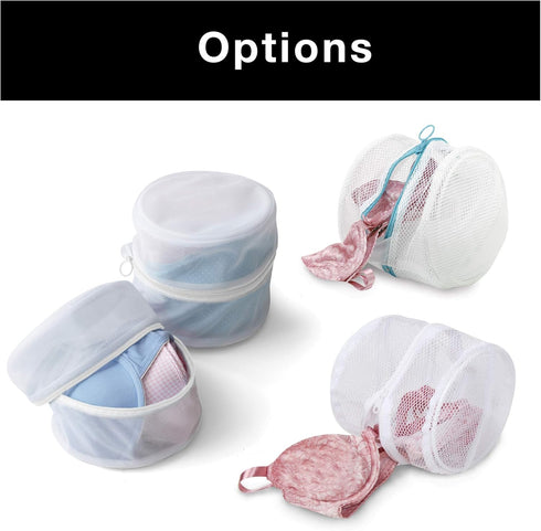 Set 2 6.5 5.5 Inch Smart Design Intimate Wash Bag with Safety Zipper - of - Washing Machine Safe - Fine Mesh Nylon