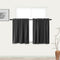 KOUFALL Dark Gray Half Curtains for Windows, Small Room Darkening Rod Pocket Curtains 34 x 30 Inch