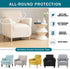 NILUOH Chair Covers Armchair Stretch Chair Slipcovers with Arms Solid Accent Chair Covers for Living Room Soft Nonslip