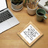 GXJGWSQ 5.9x5.9 Inch Wooden Inspirational Office Sign Let Your Smile Change The World Decor Plaque Motivational Desk