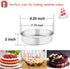 TeamFar Cake Pan Set of 2 - 8 Inch Round Tier Tins Set Stainless Steel, Healthy & Heavy Duty, Easy Clean, Dishwasher