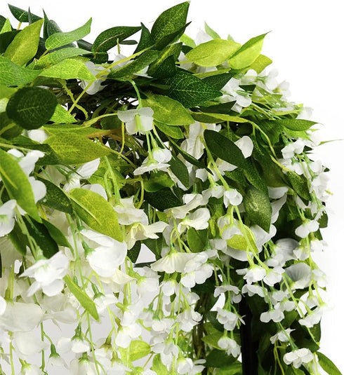 Wisteria Garland - 5Pcs Artificial Flowers Wisteria Vine, Total 33ft Fake Hanging Flower