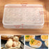 Newness Deviled Egg Containers with Lid, Set of 2 Plastic Egg Platter for 48 Devil Eggs, Clear Storage Carrier