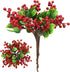 Felice Arts 6 Pack Christmas Picks, Artificial Red Berry Stems, Fake Holly Berries for Xmas Tree Ornaments
