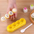 4 Pcs DIY Rice Ball Mould Shaker & 2 Smile Face Seaweed Nori Punch Embossing Mold Kitchen Tools with Mini Spoon