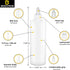 12 OZ 2 PACK BRIGHTFROM Condiment Squeeze Bottles, Empty Squirt Bottles, Clear Twist Top Cap, Leak Proof - Great
