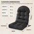 mudilun Outdoor Adirondack Chair Cushion High Weather Resistant Tufted Waterproof Lounge Cushion Anti-Slip Thickened