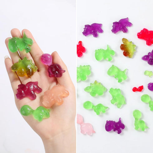 2 Sized Dinosaur Candy Molds - Regular and Mini Silicone Chocolate Molds, Nonstick Set of 5
