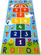 STARUIA Washable Hopscotch Kids Rug for Playroom, Colorful Educational Classroom Rugs with