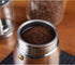 4/6/ 9 360ml/12.7oz/9 cup=40ml) Geesta Premium Crystal Glass-Top Stovetop Espresso Moka Pot - Cups Stainless Steel