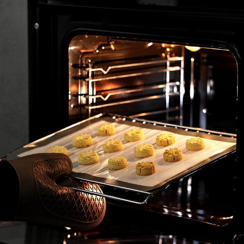 KitchenRaku Silicone Baking Mat, 16.5"x11.6" Non Stick Reusable Silicone Cooking Mat, BPA Free Baking Sheet for Cookies, Macarons Bread & Pastry, Toaster Pad Set of 2 by KitchenRaku