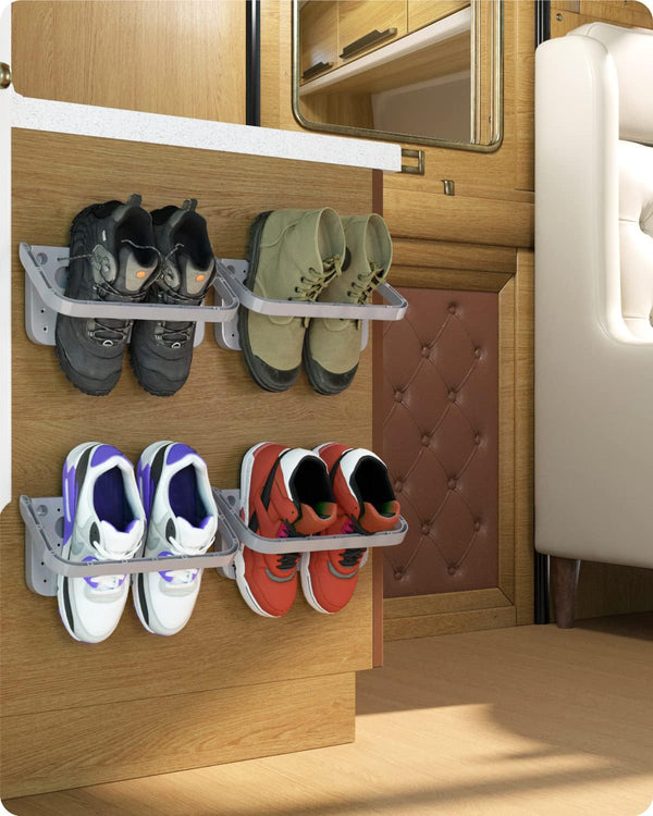 Baffect Hanging Organizer 4 Pieces - Foldable Wall Mounted Rack for Shoes