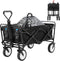 Collapsible Wagon Foldable Heavy Duty Steel Utility Outdoor Beach with Big Wheels