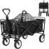 Collapsible Wagon Foldable Heavy Duty Steel Utility Outdoor Beach with Big Wheels