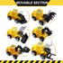 Vitalili 18 Set Construction Cake Topper, PCS Construction Cake Decorations Excavator Tower Crane Cupcake Topper