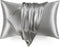Love's cabin Satin Pillowcase Set of 2 for Hair and Skin, Queen Size 20x30 Inches, Dark Grey Satin Cooling Cover