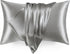Love's cabin Satin Pillowcase Set of 2 for Hair and Skin, Queen Size 20x30 Inches, Dark Grey Satin Cooling Cover