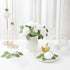 DerBlue 60pcs Artificial Roses Flowers - Real Looking Fake Roses with Stem & 10pcs Green Leaves for DIY Decorations