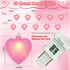 8.5FT Valentines Day Heart String Lights Plug in, Pink LED Heart Lights for Indoor Outdoor Decor, Connectable Valentine