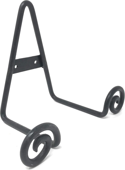 India Handicrafts Swirl Black 5 inch Iron Metal Decorative Display Easel