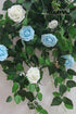 Floroom 25pcs Real Looking Ivory Foam Fake Roses with Stems for DIY Wedding Bouquets, Party Decorations