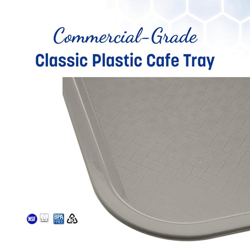 Carlisle FoodService Products CT121623 Café Standard Tray, 12" x 16", Gray