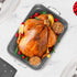 Glad Nonstick Roasting Pan 11x15, Heavy Duty Metal Bakeware Dish with Rack for Baking Turkey, Chicken, Veggies