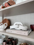Minimalist White Wooden Knot Coffee Table Decor
