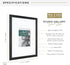 MCS Studio Gallery 16x20 Matted Photo Frame with 8x10 Picture Display, Black Woodgrain, Vertical & Horizontal Wall
