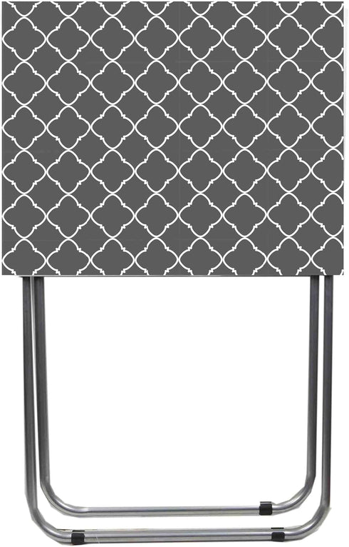 Home Basics Multi-Purpose Sturdy and Durable Decorative Bedside Laptop Snack Cocktails TV