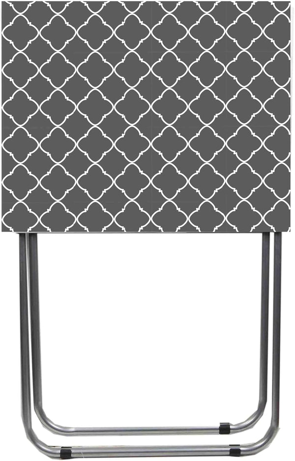 Home Basics Multi-Purpose Sturdy and Durable Decorative Bedside Laptop Snack Cocktails TV