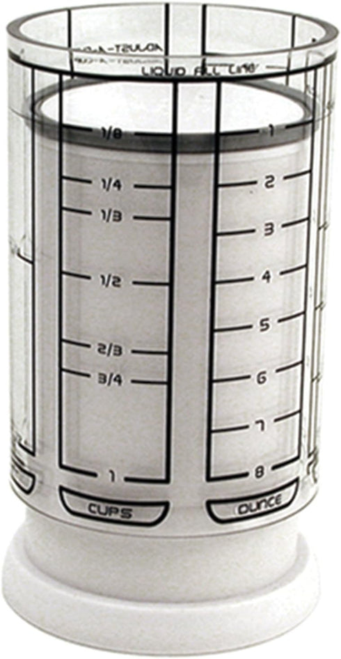 KitchenArt Adjust-A-Cup, 1 Cup, Plastic, White