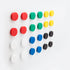 Bullseye Office 24 Round White Fridge Magnets – Button Shaped, Small Colorful Discs for Kitchen or Classroom