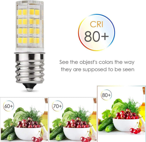 E17 LED Bulb for Microwave Oven, Kitchen Appliance Light, 4 Watt (40W Halogen Equivalent), Daylight White 6000K,