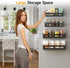 6 Pack 4 Sevenblue Strong Magnetic Spice Rack for Refrigerator, Multipurpose Magnetic Shelf for Fridge with Hooks