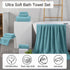 8 Set-2 Sheets,2 Towels,4 Washcloths-600GSM Piece Oversized Turquoise Bath Towel Extra Large Bath Towel Hand Soft