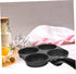 Cast Iron Skillet Egg Cooker Pan - 4 Egg Frying Pan, Non Stick Divided Grill Pan