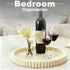 HUGZNLFEI Round Decorative Tray for Coffee Table Decor - Resin Modern Table Centerpieces Decorative Trays for Kitchen