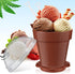 50 Pack Honeydak Flowerpot Dessert Cup Plastic Cake Cups with Lid Shovel Spoon Bottom Tray Small Flower Pot Cups