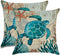 7COLORROOM 2pack Sea Turtle Pillow Cases, Ocean Theme Decorative Throw Pillow Covers 18 18