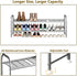 2 Closet LINZINAR Shoe Rack Tier Storage Organizer for Entryway Metal Grey