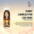 Lisa V Celebrity Glass Jar Candle - Unscented Handmade Soy Wax Votive Candle, 8 Inch for Home Decor