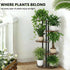 Korrie Home 5 6 Tiered Plant Stand Indoor, Tall Tier Potted Wooden Plant Shelf for Multiple Flower Plants, Multi Corner