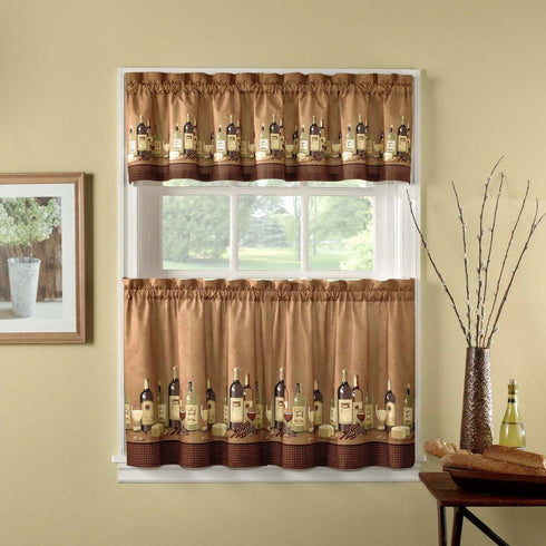 CHF Industries Wines Kitchen Curtain Set, 36-inch Length
