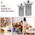 HEMOTON Tea Infusers for Loose Tea, 2Pcs Stainless Steel Strainers, Fine Mesh Steeper, Tea Basket Insert