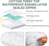 King Mattress Protector Cover - 76"x80" Fits 9-12" Deep, Waterproof Encasement with Premium Breathable Soft Fiber
