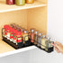 7.7" x10.75 x4 3 1-Tier SpaceAid Pull Out Spice Rack Organizer for Cabinet, Heavy Duty Slide Out Seasoning Kitchen